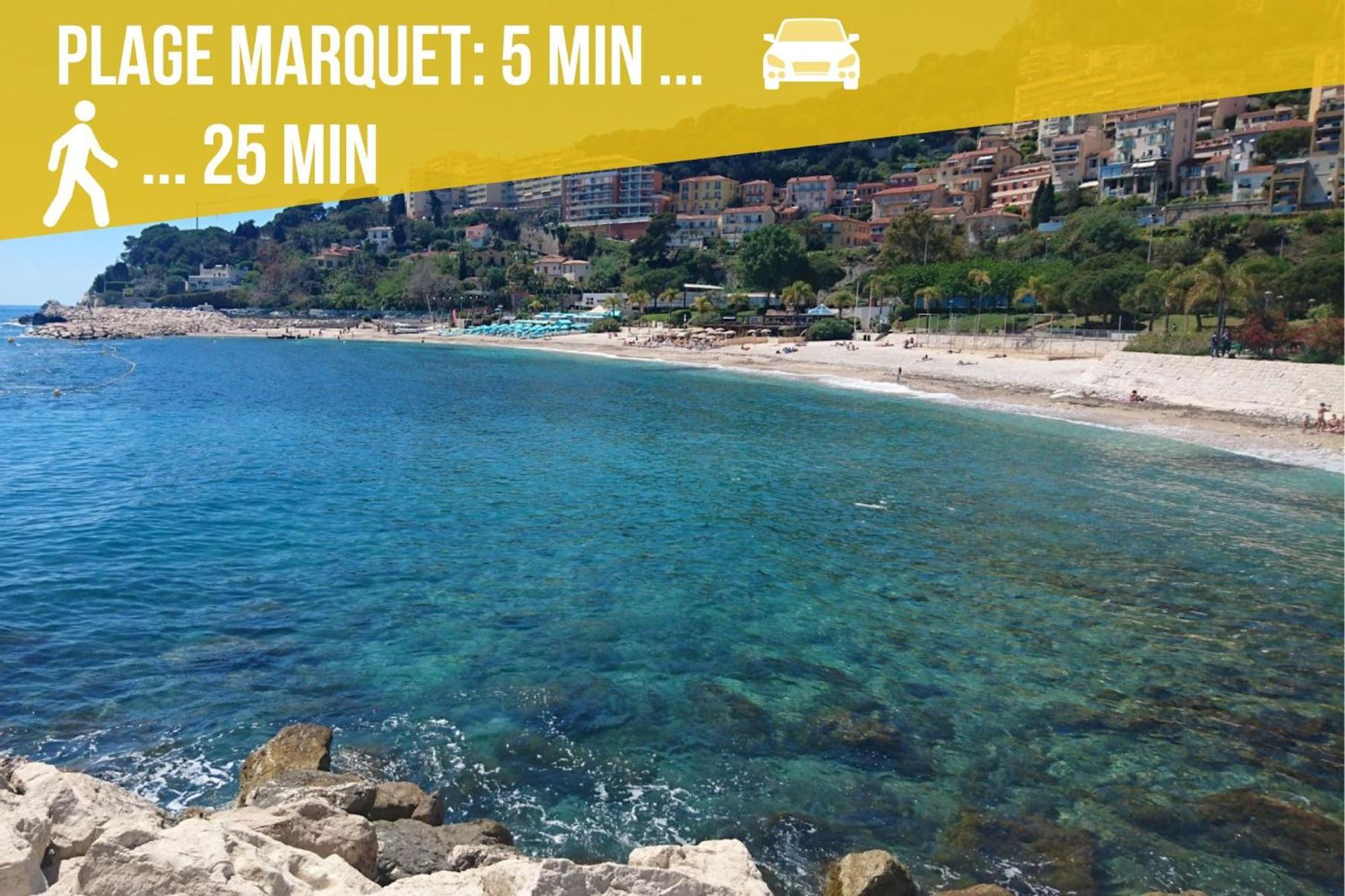 Luxueux Appartement - Vue Mer - Piscine - Free Parking - Monaco Cap-d'Ail Exteriér fotografie